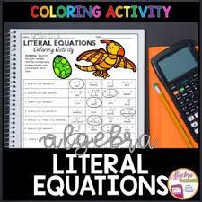 Literal Equations Coloring Activity