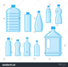 Plastic Water Bottle Icon Blue Liquid