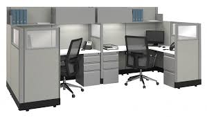 2 Person Cubicle With Storage 126 X 64