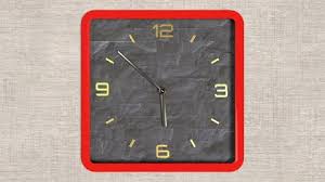 3d Animation Of Square Shape Clock On