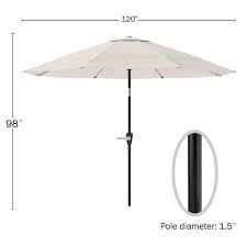 Aluminum Patio Umbrella With Auto Tilt