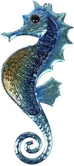 Metal Seahorse Wall Decor Glass