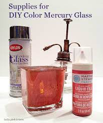 Diy Colored Mercury Glass Candle