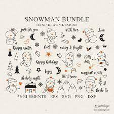 Snowman Svg Bundle Winter Svg Snowman