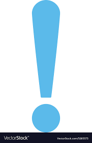 Exclamation Sign Flat Blue Color Icon