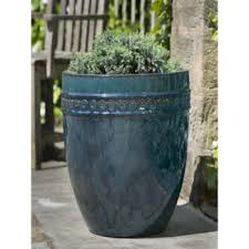 Blue Ceramic Planters Kinsey Garden Decor