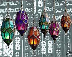 Moroccan Coloured Lantern Tea Light