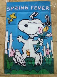 Snoopy Spring Fever House Flag 28x40