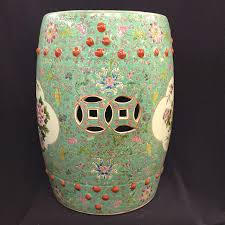 Vintage Chinese Barrel Shaped Ceramic