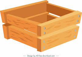 Background Wooden Crate Icon 3d Design