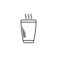 Tumbler Or Glassware Icon With Hot