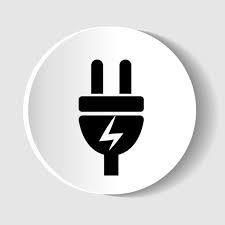Electricity Icon Energy Power Plug Flat