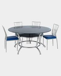 Round Glass Top Dining Table And 4