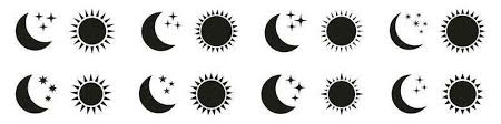 Sun Moon Stars Vector Art Icons And