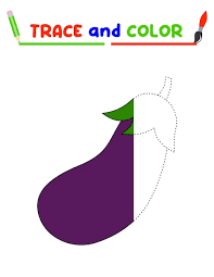 Trace And Color The Eggplant A Training