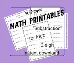 Math Subtraction Sheets Math Printables