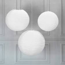 White Round Paper Lanterns