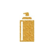 Liquid Spray Icon Gold Glitter Texture
