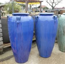 Extra Large Blue Glazed Temple Jar