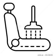 Car Seat Cleaning Icon Outline Styleの