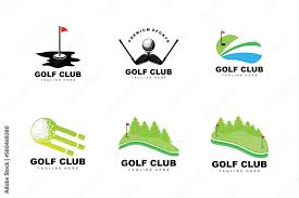 Golf Ball Logo Vector Stick Golf