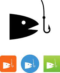 Gone Fishing Vector Icon Stock Vector