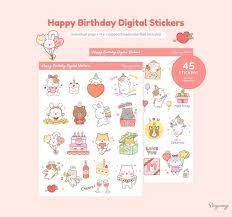 Happy Birthday Stickers For Digital