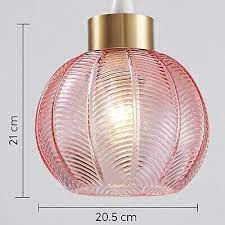 Pink Glass Easy Fit Pendant Shade 21cm