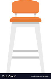 High Outdoor Chair Icon Flat Isolated
