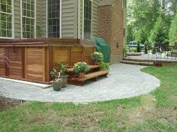 Hot Tub Patio Concrete Patio