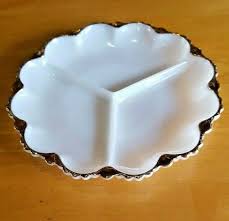 Anchor Hocking Milk Glass Serving Plate