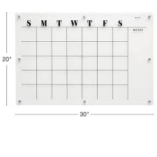 Excello Global S Ultra Clear Acrylic Dry Erase Memo Writing Board And Wall Calendar Family Planner 30 X 20