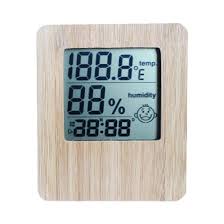 Alarm Clock Bamboo Material Temperature