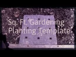 Square Foot Gardening Planting Template