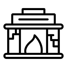 Brick Furnace Icon Outline Vector Gas