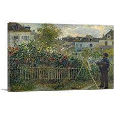Artcanvas Monet Painting His Garden At