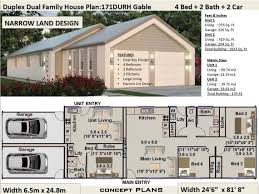 Narrow Land 4 Bedrooms Duplex Design