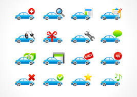 Set Of Interface Vector Icons For Cars