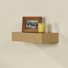 Wallscapes Shelf With Drawer 19 In X 9 875 In Floating Oak Finish Modern Decorative Shelf