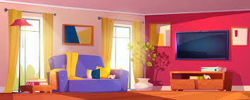 Living Room Ilrations Stock