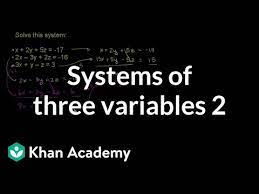 Systems Of Three Variables 2 Systems