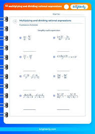 Dividing Rational Expressions Worksheet