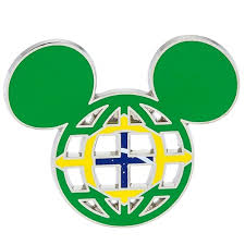 Disney Mickey Icon Pin Global Ears Icon Brazil Flag