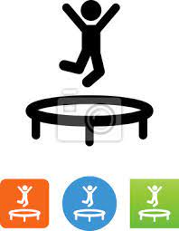 Trampoline Icon Ilration Posters