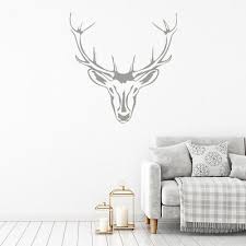 Stag Head Antlers Woodland Animals Wall