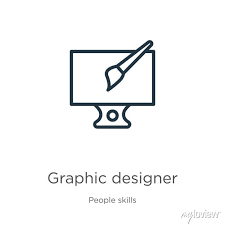 Graphic Designer Icon Thin Linear