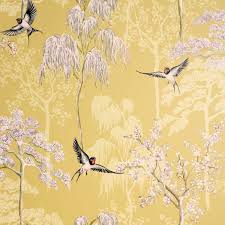 Japanese Garden Wallpaper Ochre