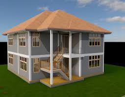 Two Bedroom 2 Story House Plan In Kenya
