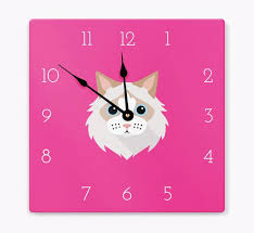 Personalized Cat Clocks Custom Cat