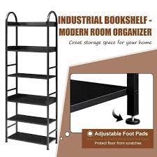 Tall Bookcase 6 Tier Shelves
